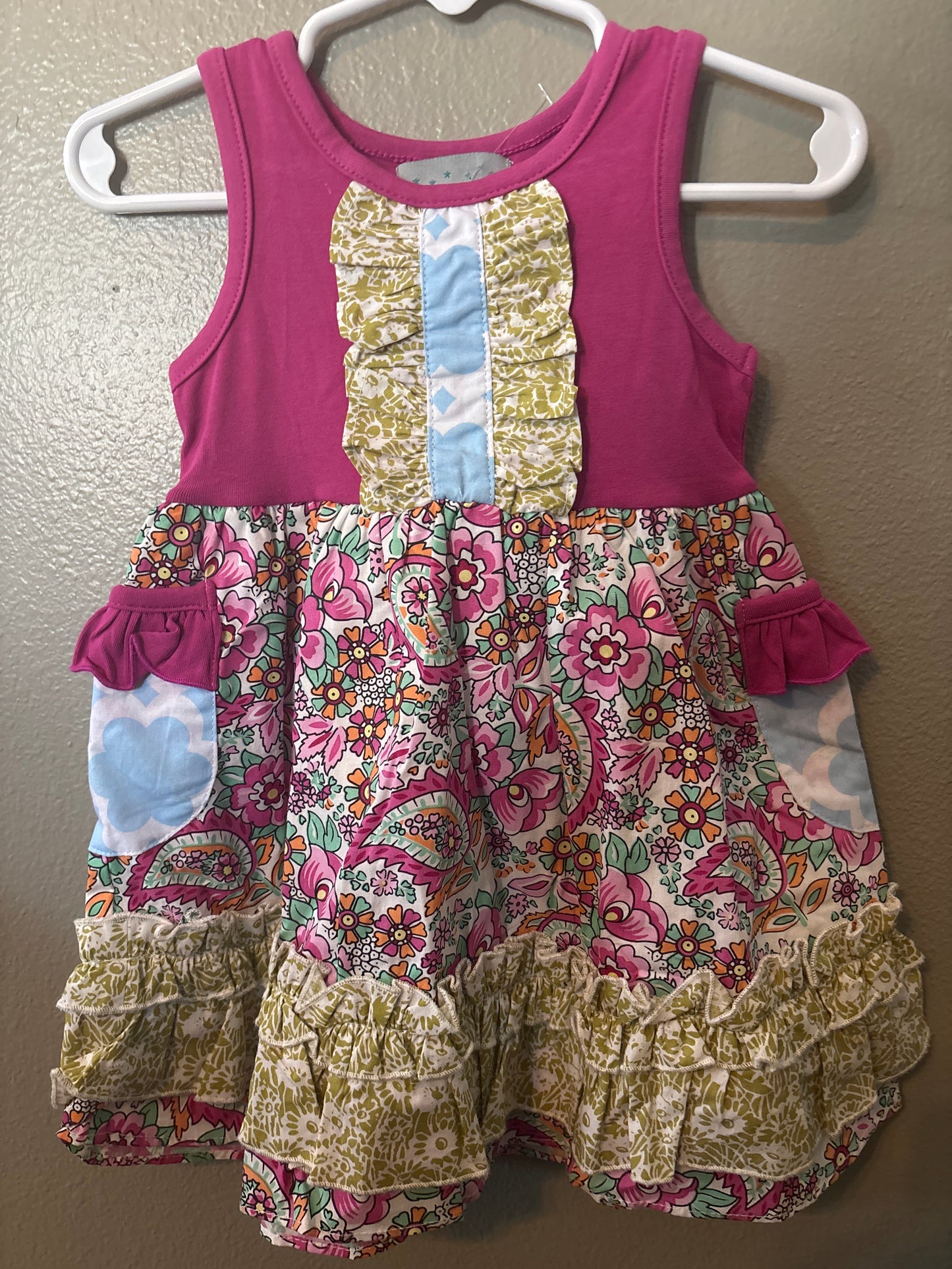 6-12m Magenta Floral Dress