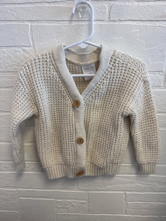 18m Little Co. Cream Button Up Sweater