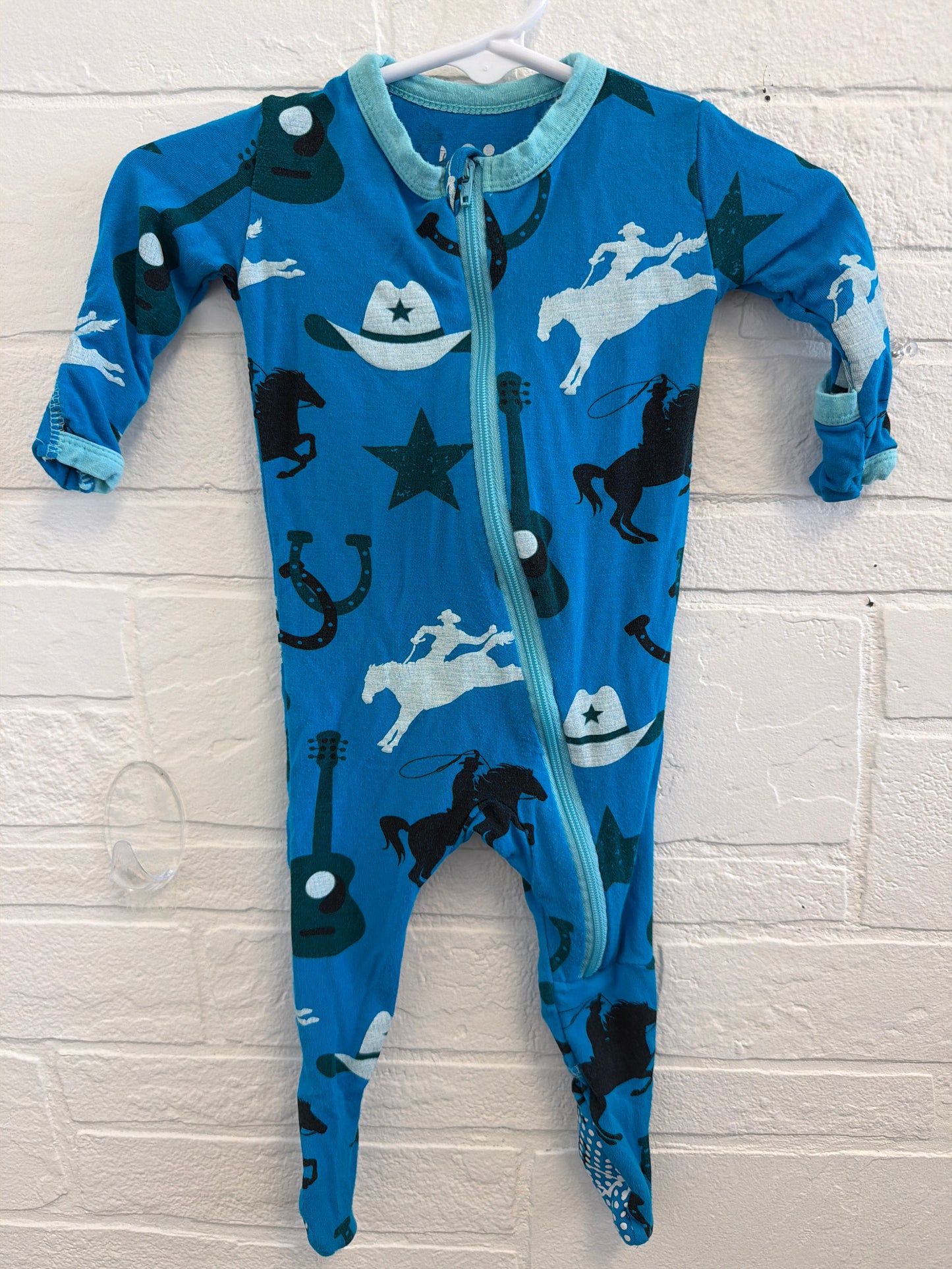 0-3m Kickee Pants Bamboo Western Sleeper