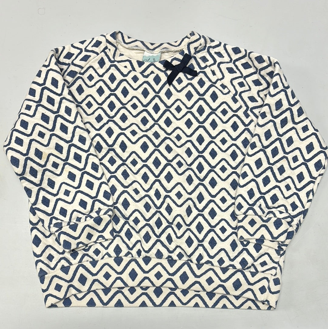 3-4 Blue and Cream Sweatshirt