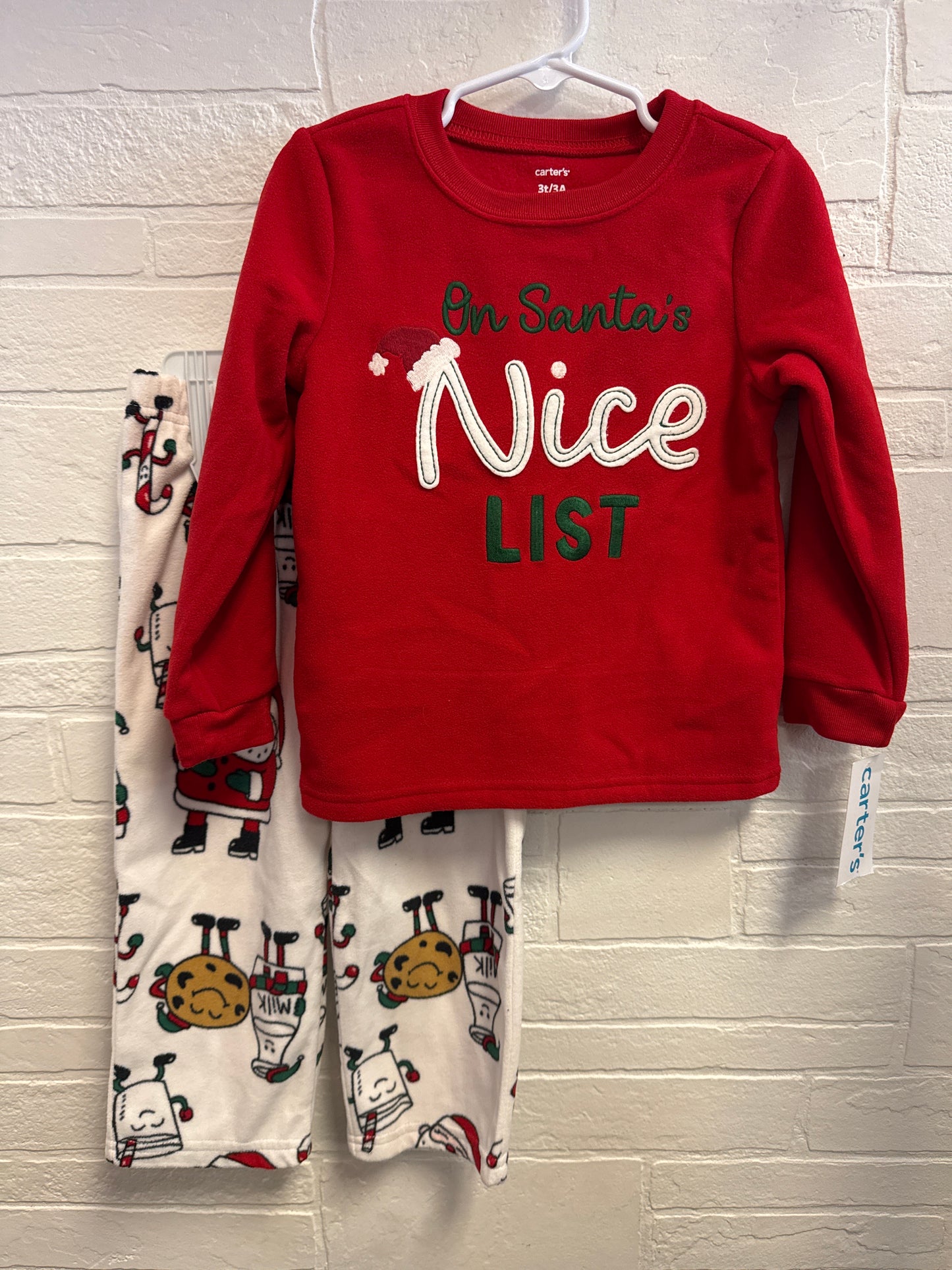 3t NEW Carters On Santa’s Nice List Pajamas