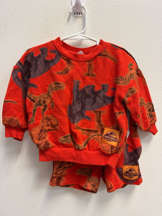 18m Jurassic World Crewneck & Shorts Set