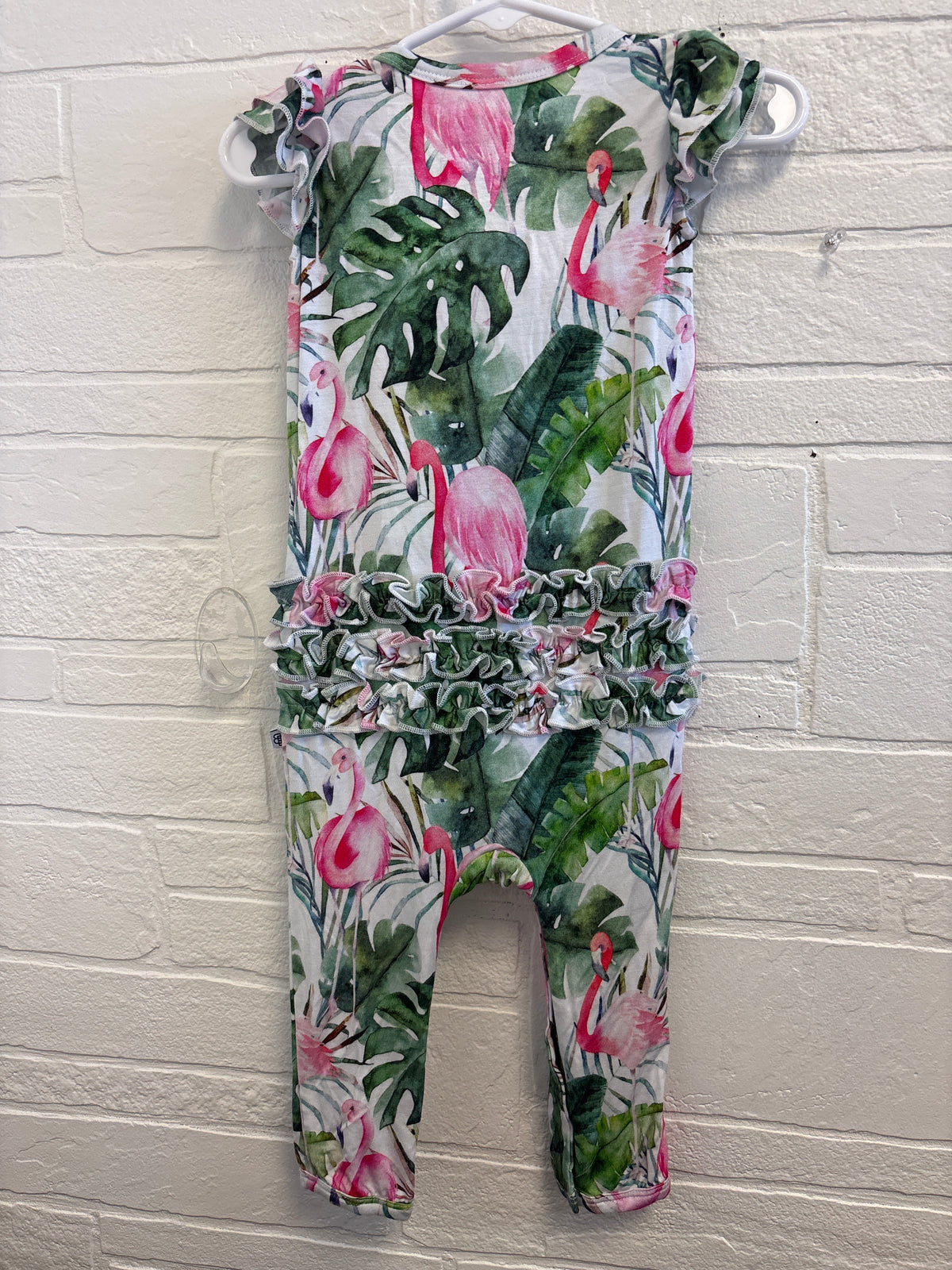 12-18m New Little Bum Bums Bamboo Flamingo Romper