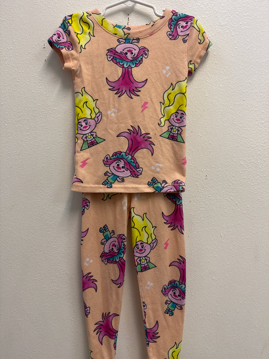 4 Trolls Orange Music Notes Pajamas