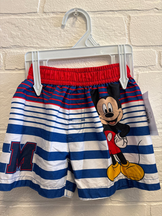 12m Blue Striped Mickey Mouse Swim Trunk