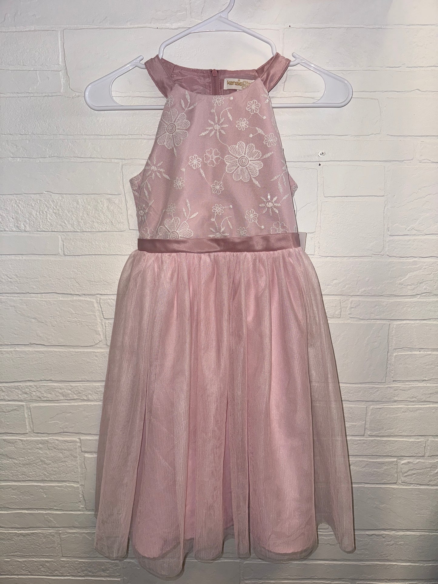8 NWT Kensie Girl Pink Flower Tulle Fancy Dress