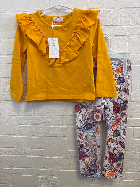 2t NEW Pete & Lucy Mustard Paisley Set