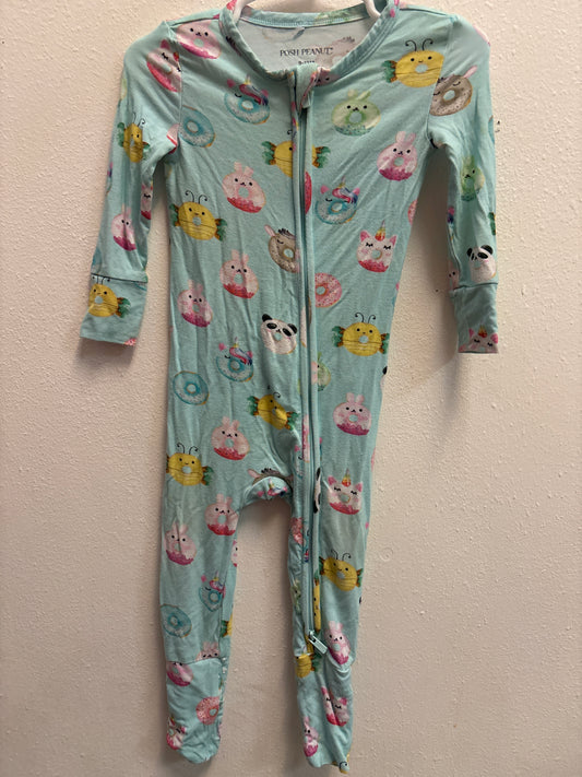 9-12m Posh Peanut Bamboo Doughnut Pajama Sleeper