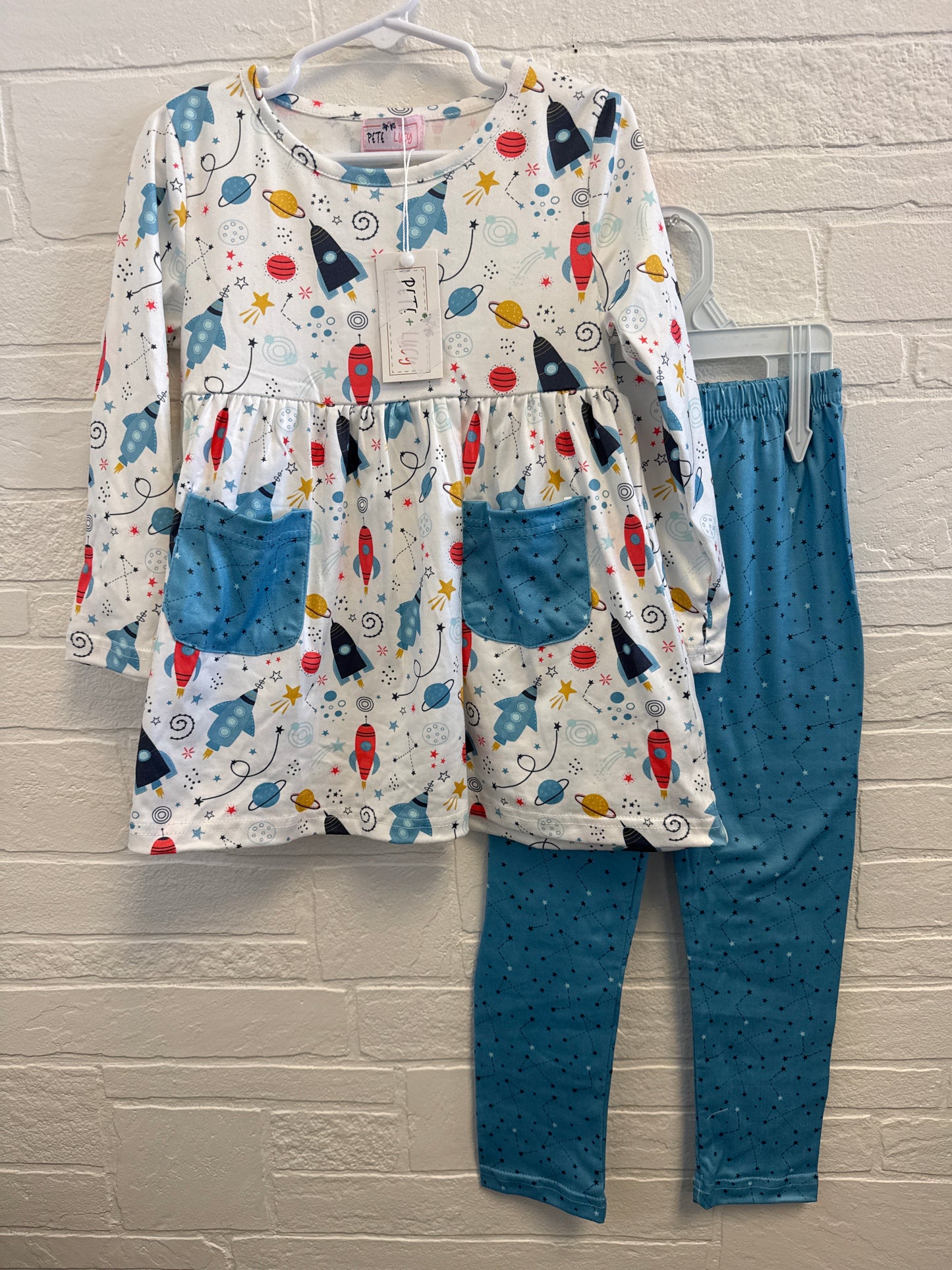 7/8 NEW Pete & Lucy Space Pocket Dress Set