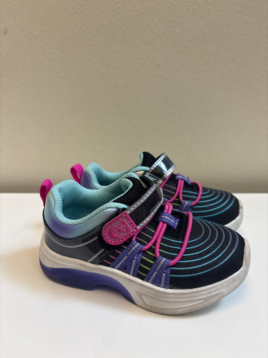 Size 7 Black Pink Light Up Shoes