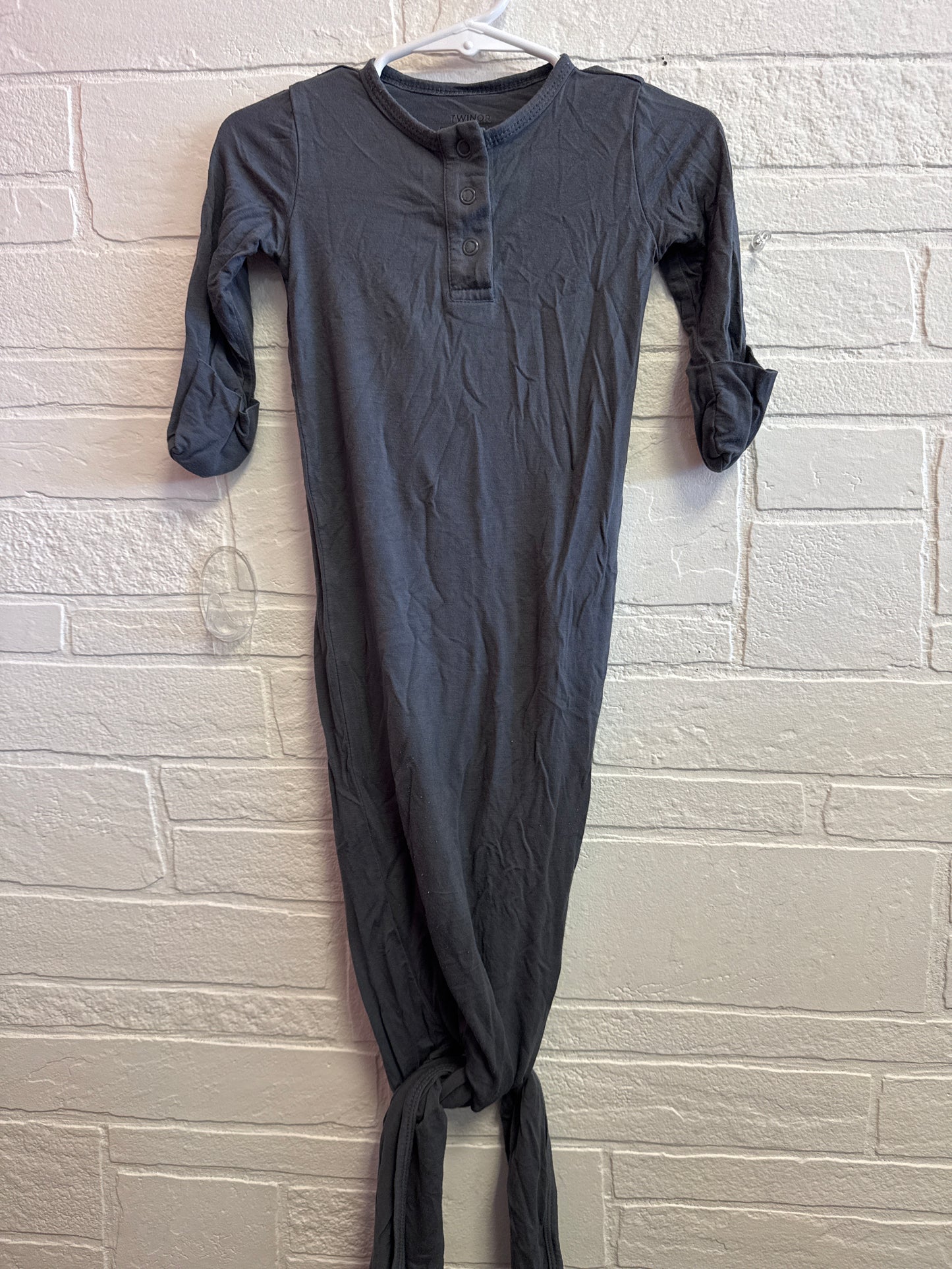 0-3m Gray Bamboo Knotted Gown