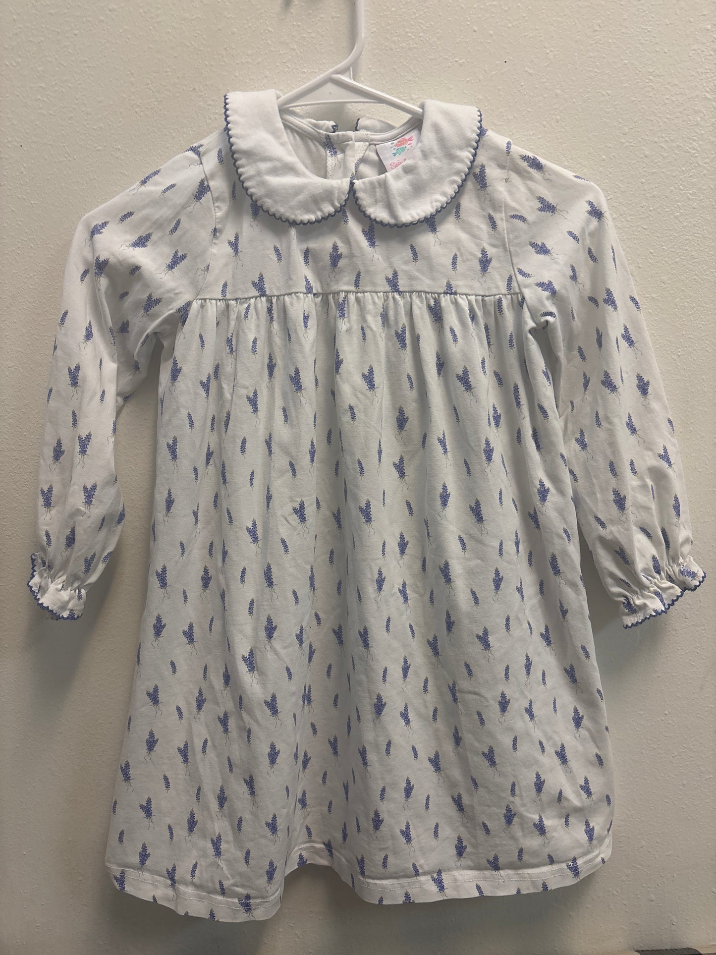 7 Stitchy Fish Lavender Print Dress