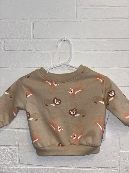 0-3m Tan Lion Sweatshirt