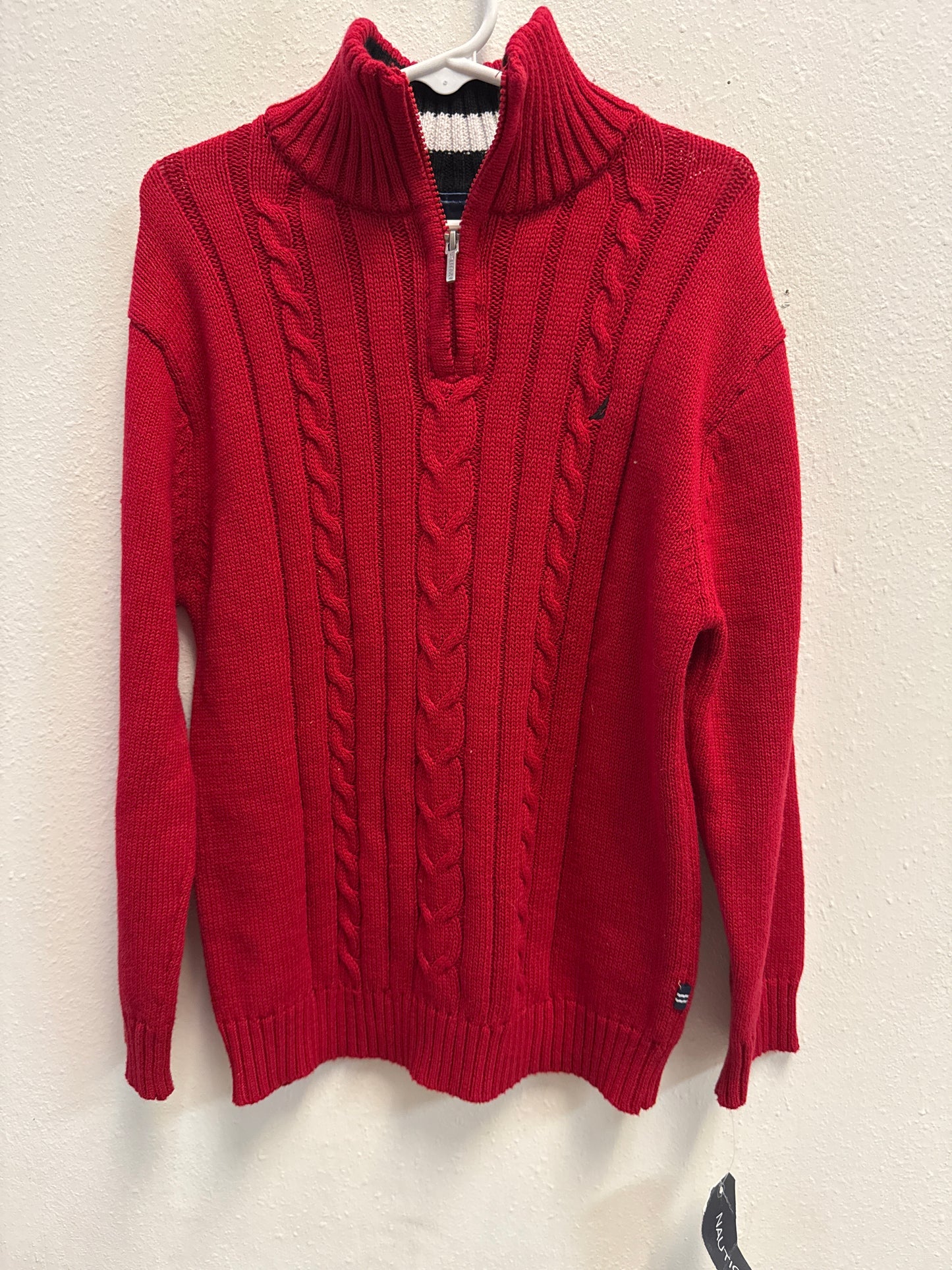 5 NEW Nautica Red 1/4 Zip Sweater