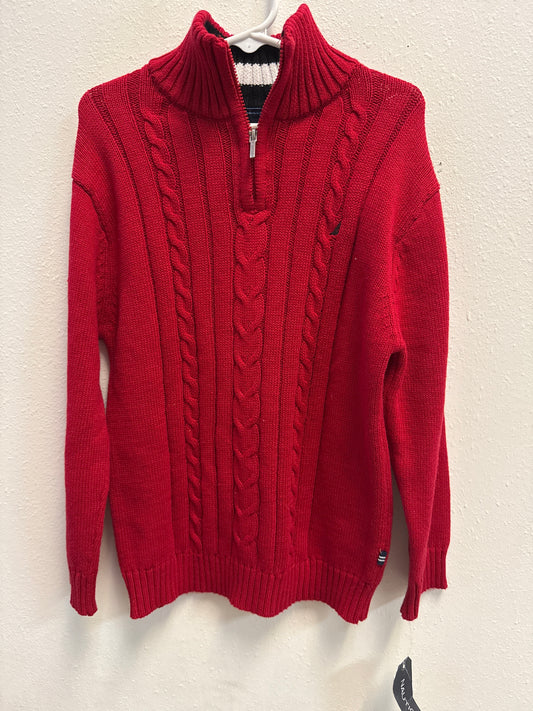 5 NEW Nautica Red 1/4 Zip Sweater