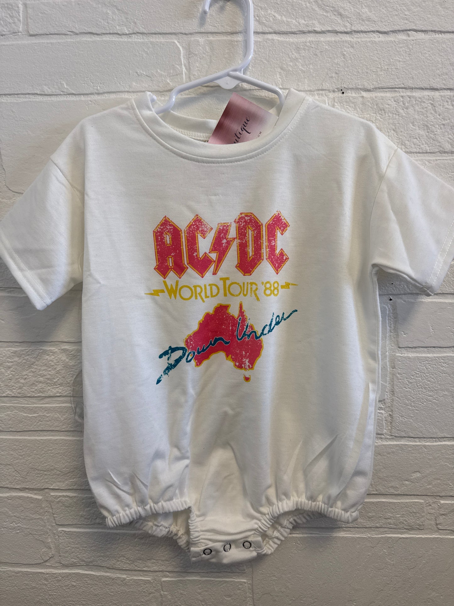2/3t NEW AC/DC Down Under Bubble Romper