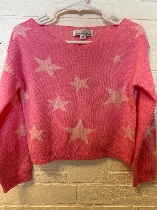 3T Bailey’s Blossoms Pink Star Sweater
