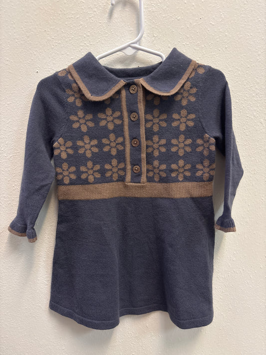 18m Blue Tan Sweater Dress