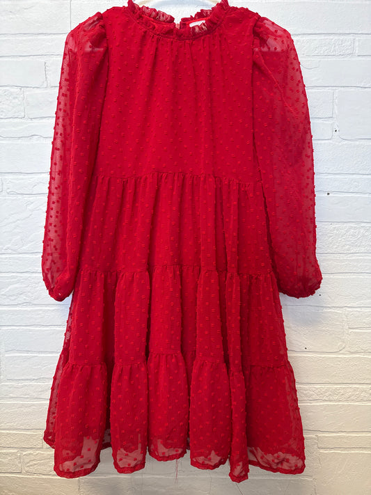 5xl (14/16) Red Pom Pom Dress