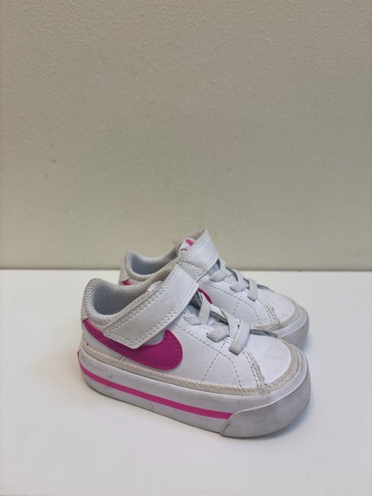 Size 4 Toddler Pink White Nikes