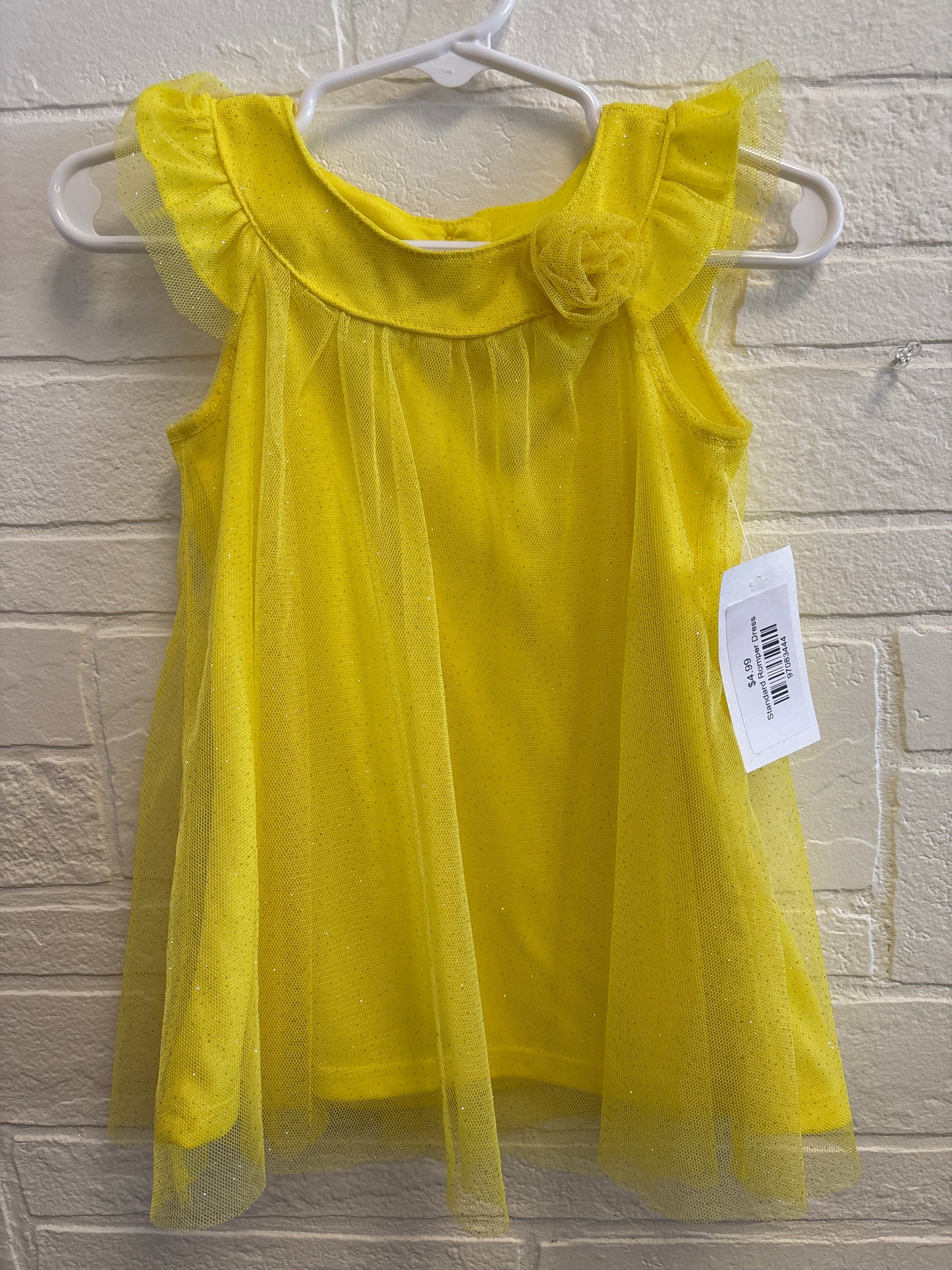 18m Healthtex Yellow Sparkly Sleeveless Dress