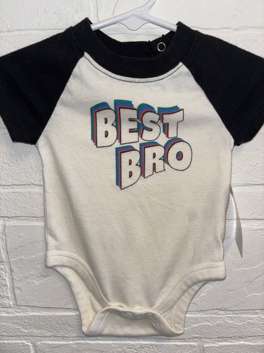 0-3m Black&White Best Bro Onesie