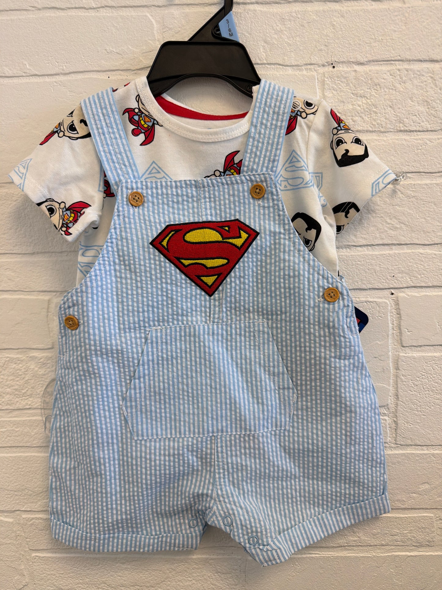 3-6m NEW Superman Overalls