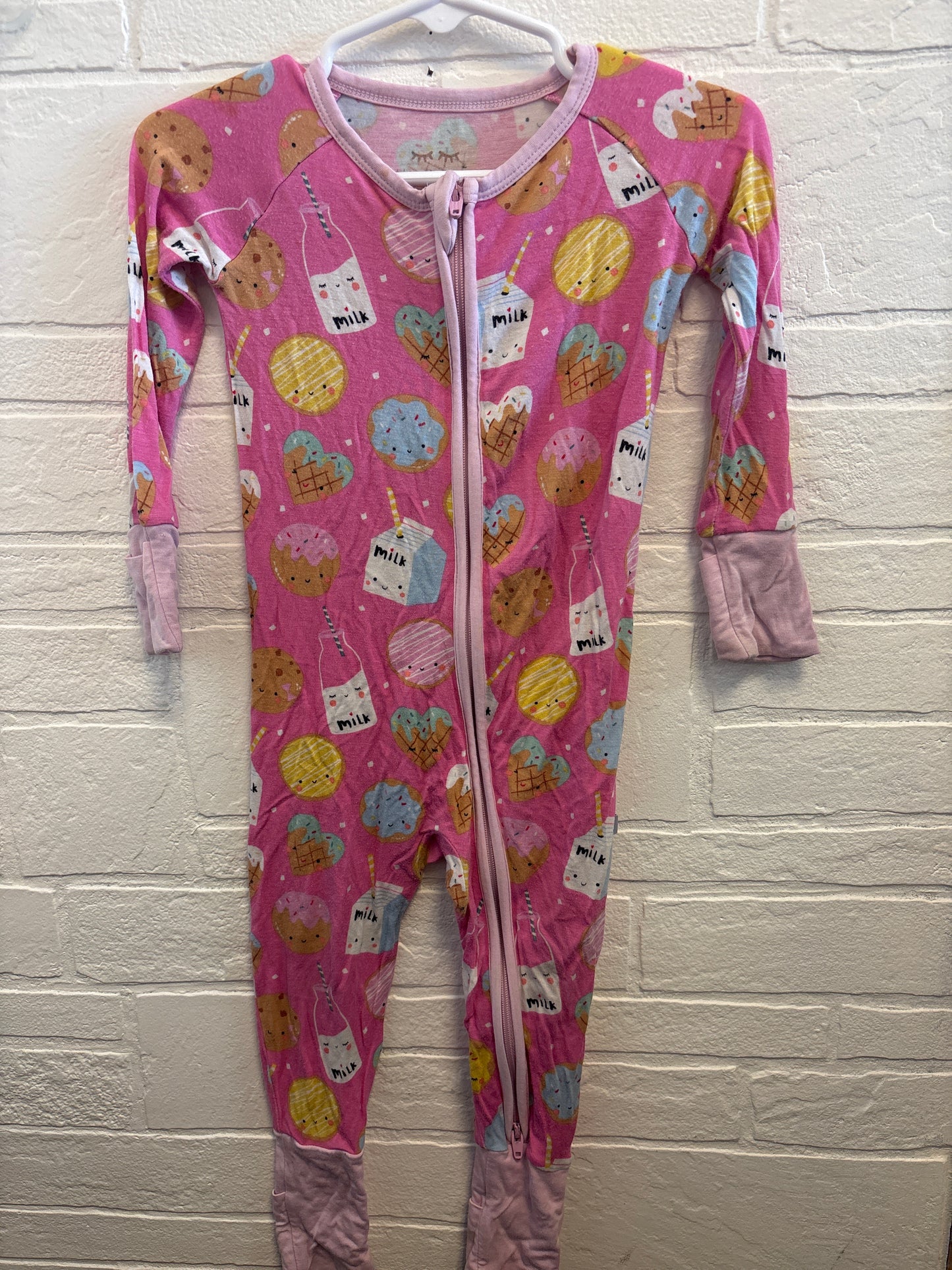 6-12m Little Sleepies Milk Bamboo Pajama Sleeper