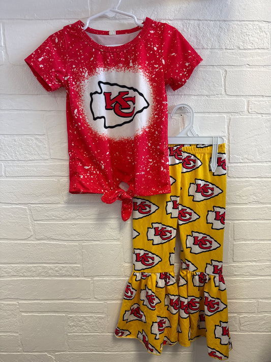 2t KC Chiefs Yellow Bell Bottom Set