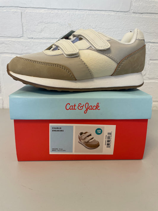 Size 12 NEW Cat Jack Tan Velcro Sneaker