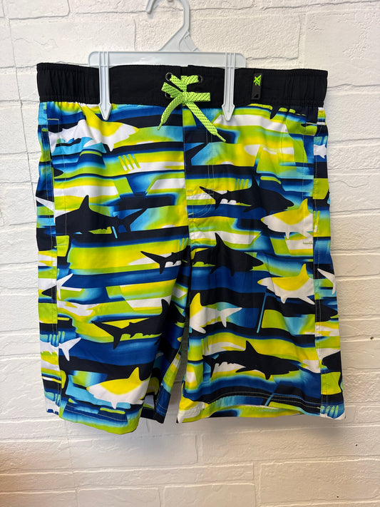 18/20 Blue & Green Shark Swim Trunks