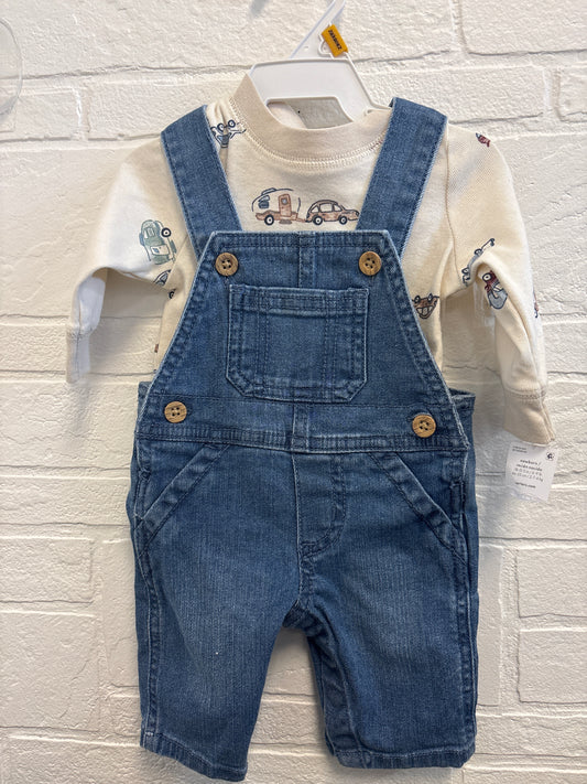 NB New Camper Overalls Outfit