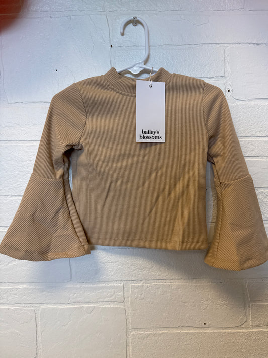 2t NWT Bailey’s Blossoms Tan Bell Sleeve Shirt