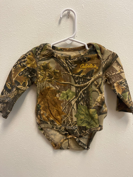 3/6m Cabelas Camo Onesie