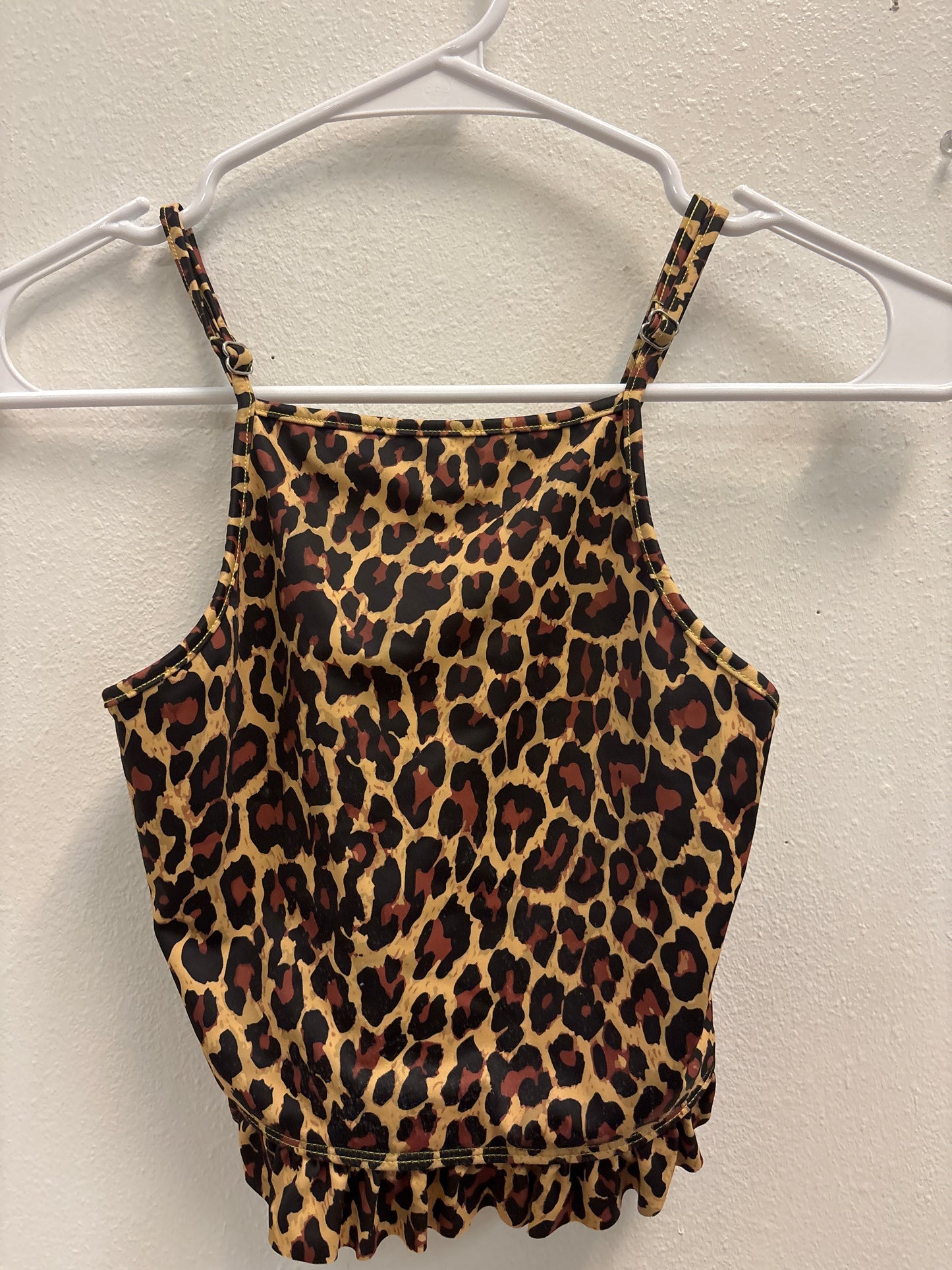 8-9 Kortni Jeane Leopard Swim Top