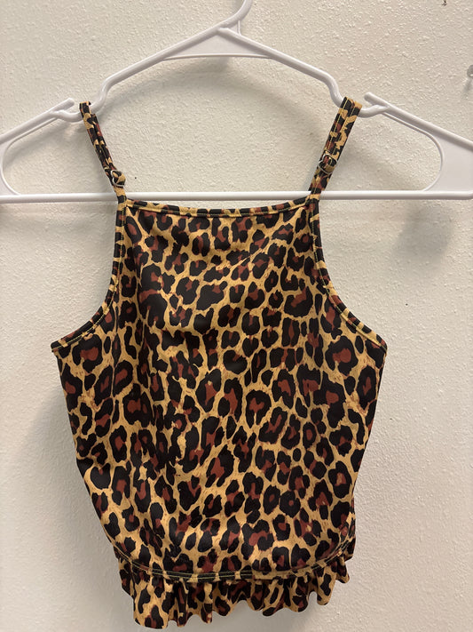 8-9 Kortni Jeane Leopard Swim Top