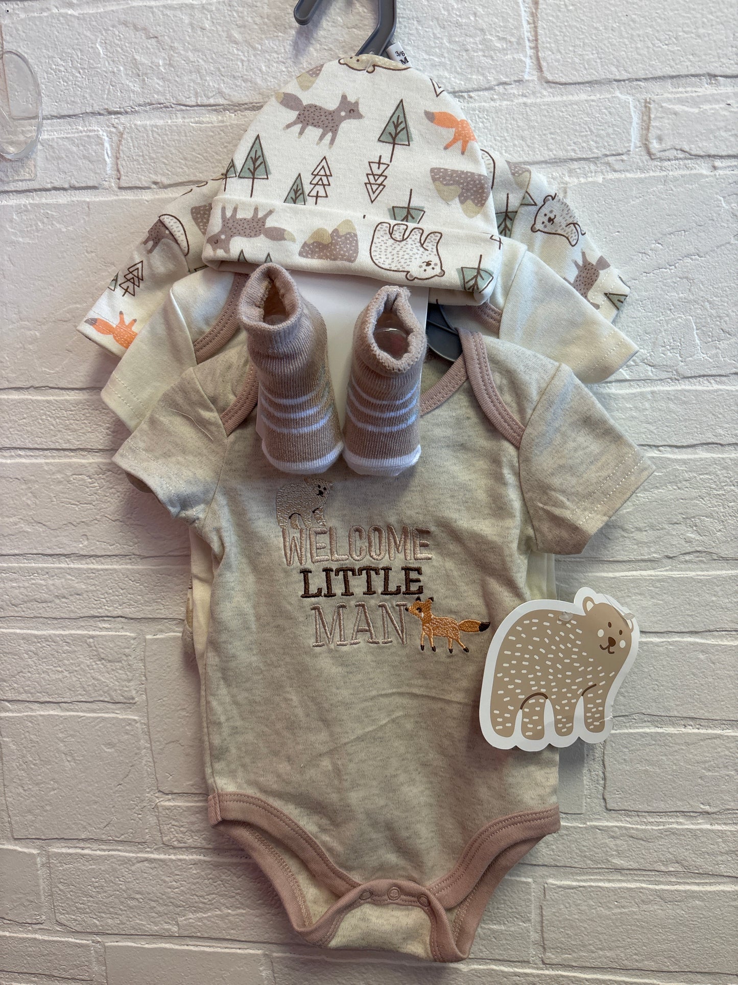 3-6m New Welcome Little Man Set