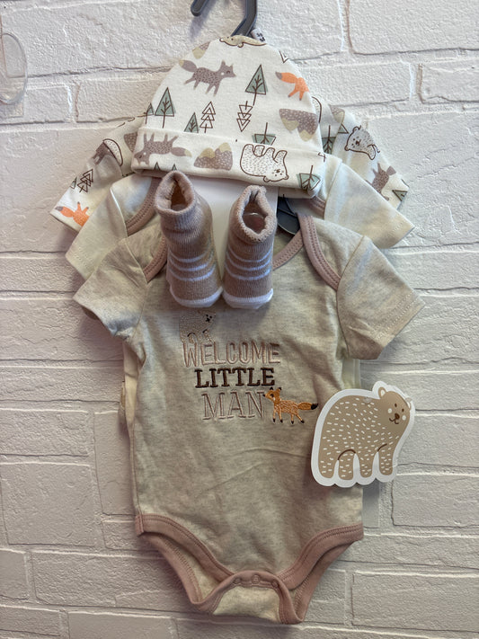 3-6m New Welcome Little Man Set