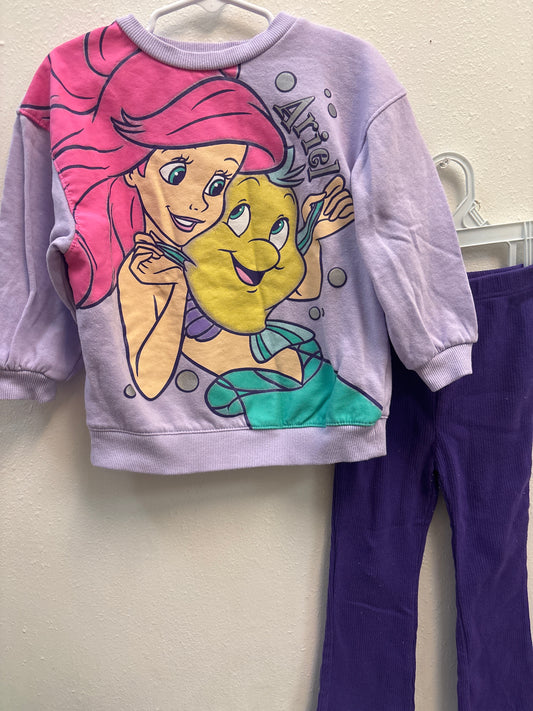 4T Ariel + Flounder Purple Outfit