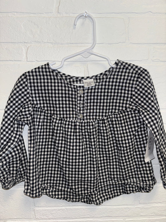 24m O.D. Black Plaid Long Sleeve