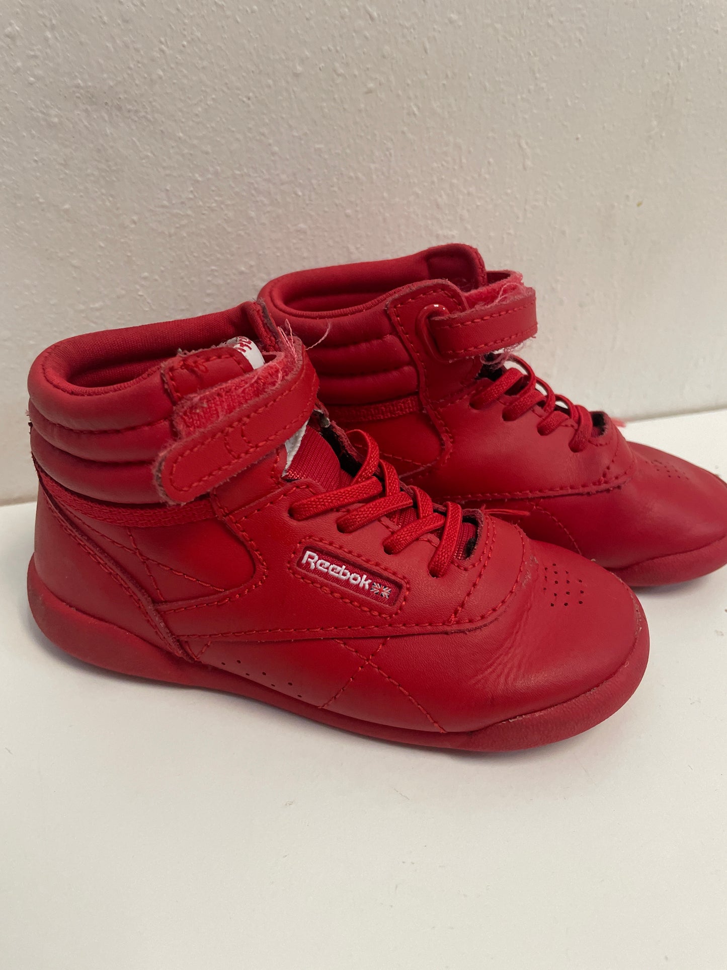 8 Reebok Red Freestyle Hightop