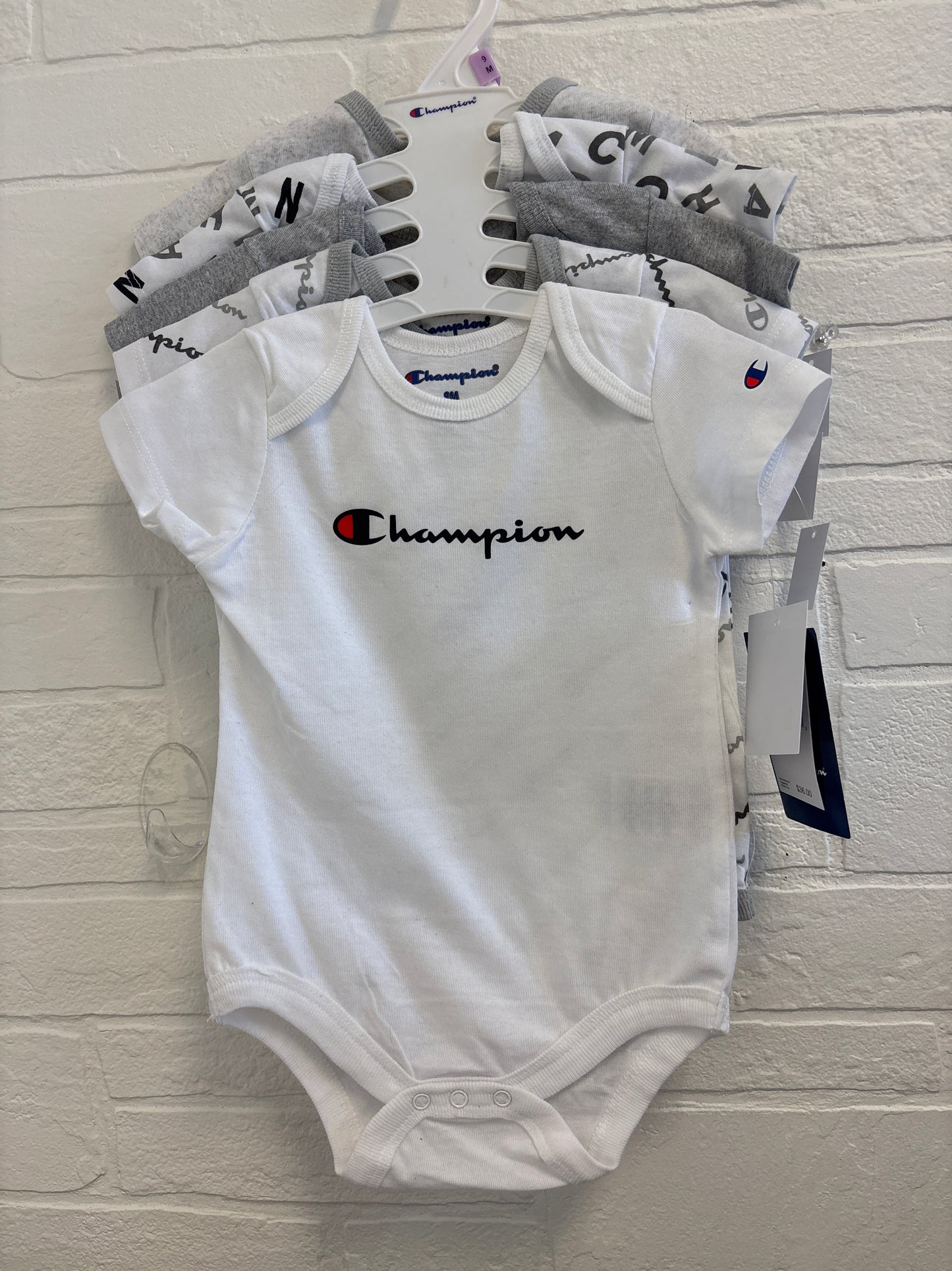 9m New Champion Onesies 5 Pack