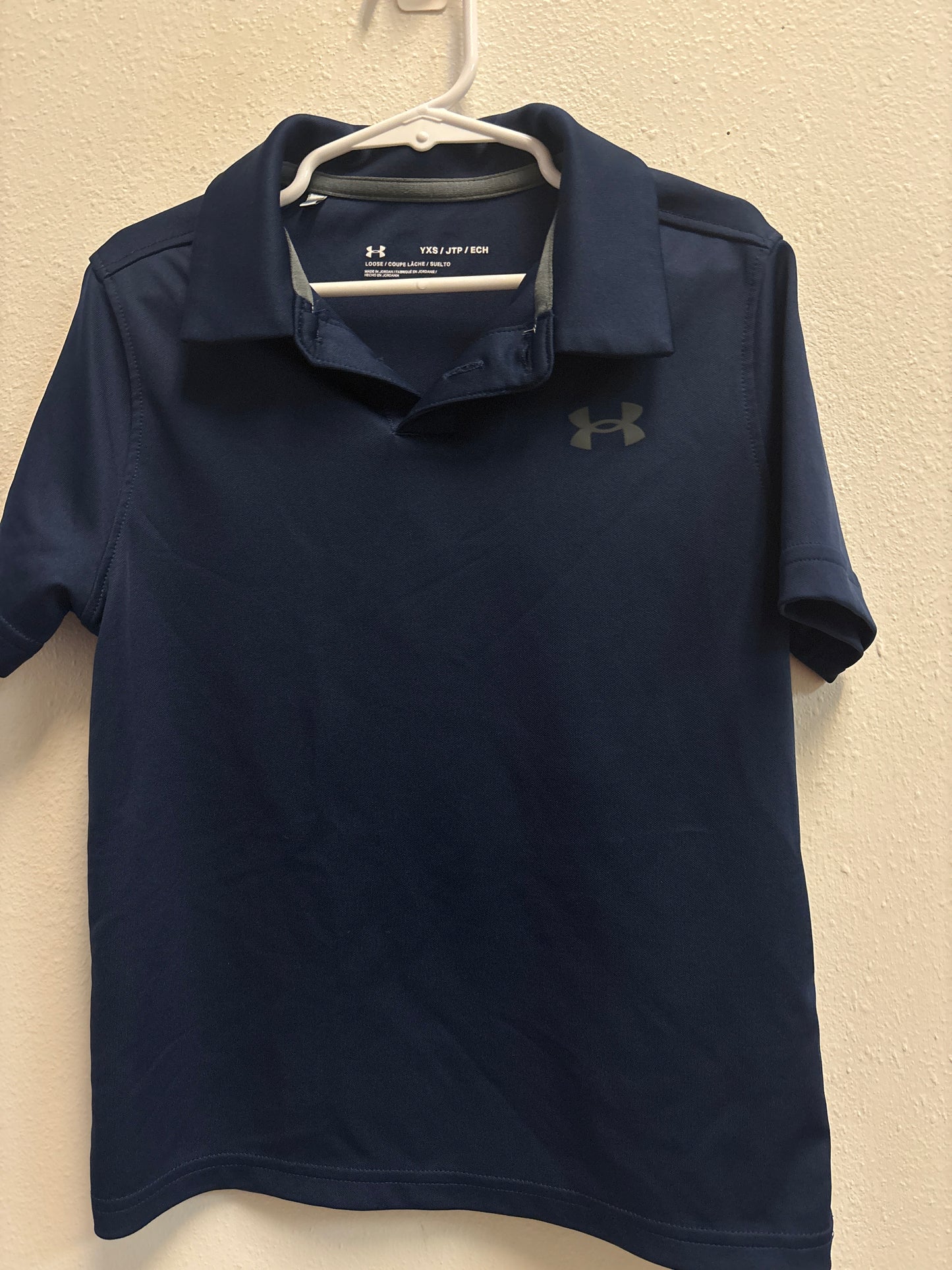 YXS Under Armour Navy Blue Polo