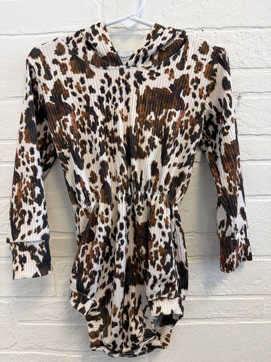 3t Leopard Hooded Romper