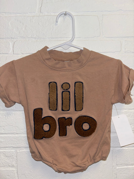 3-6m Brown Lil Bro Romper