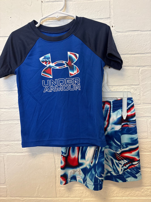 2T Under Armour Blue Red Outfit