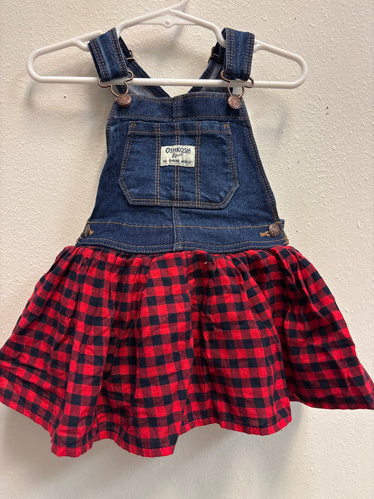 24m Osh Kosh Denim & Plaid Dress