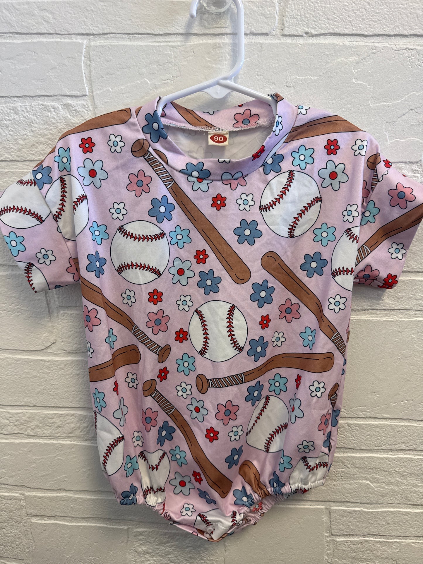 9/12m NEW Baseball Retro Bubble Romper
