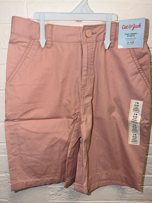 14 Slim NEW Flat Front Shorts Pink