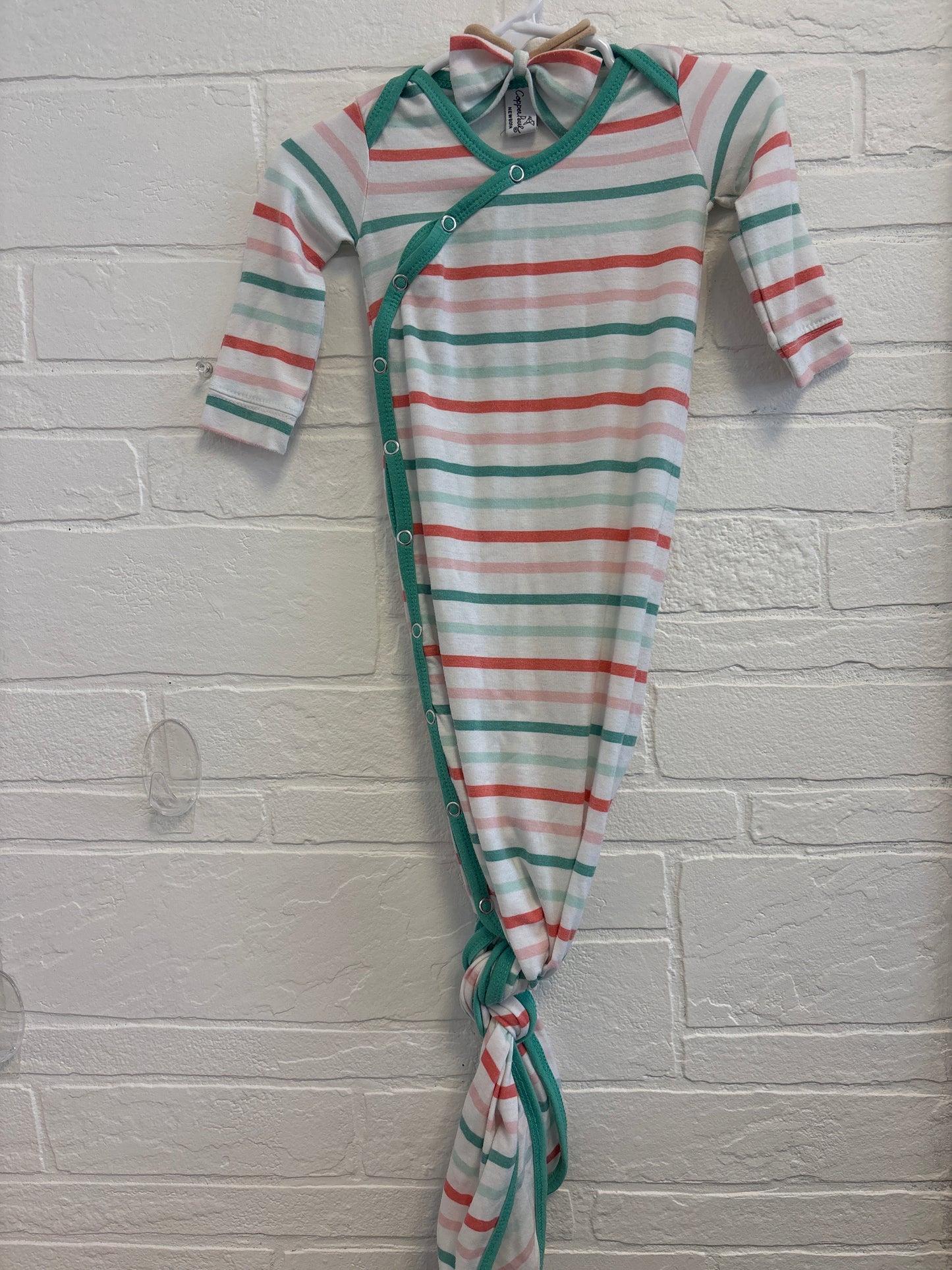 NB Copper Pearl Knotted Gown + Headband